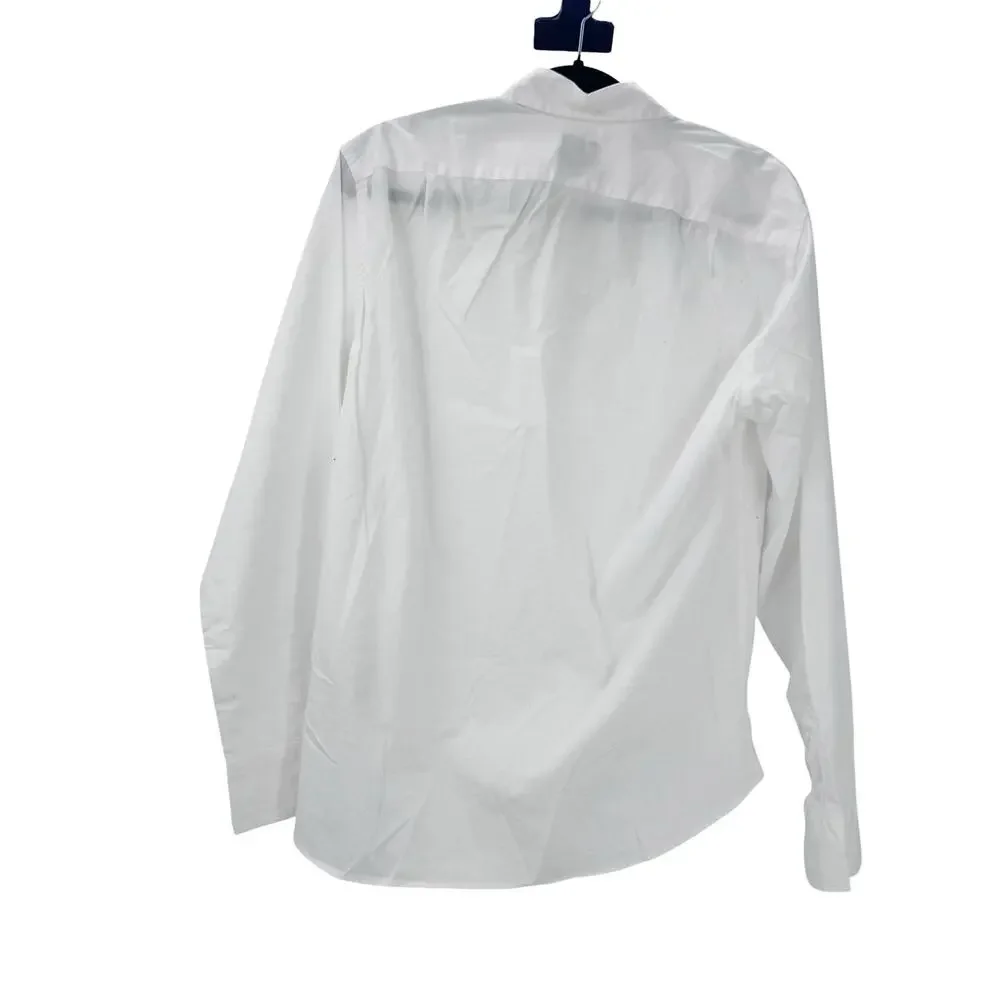J. Crew Men's Slim Untucked-Fit Flex Casual Shirt Long Sleeve White Size M NWT
